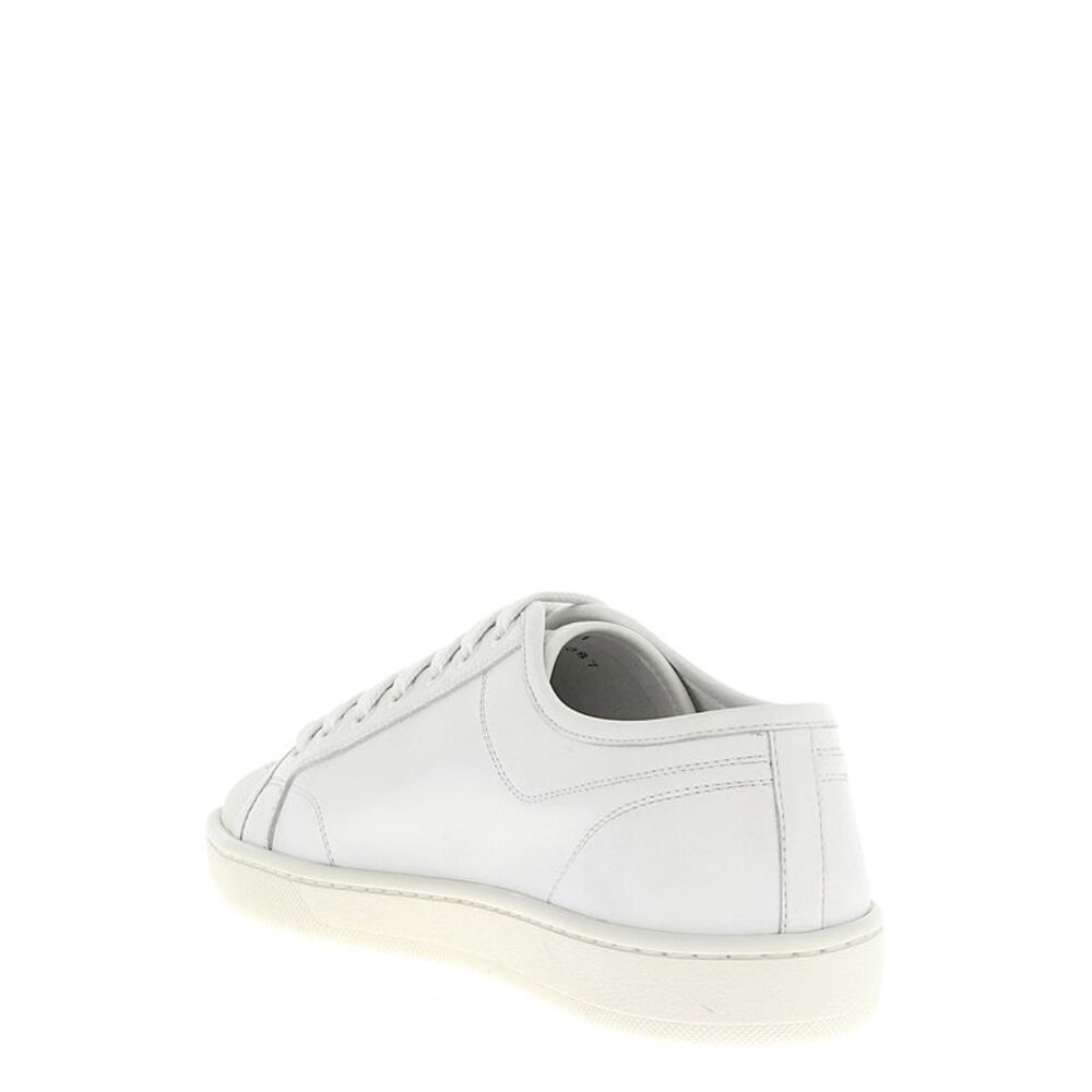 Saint Laurent White Calfskin Low Top Men's Sneakers - Picture 3 of 4